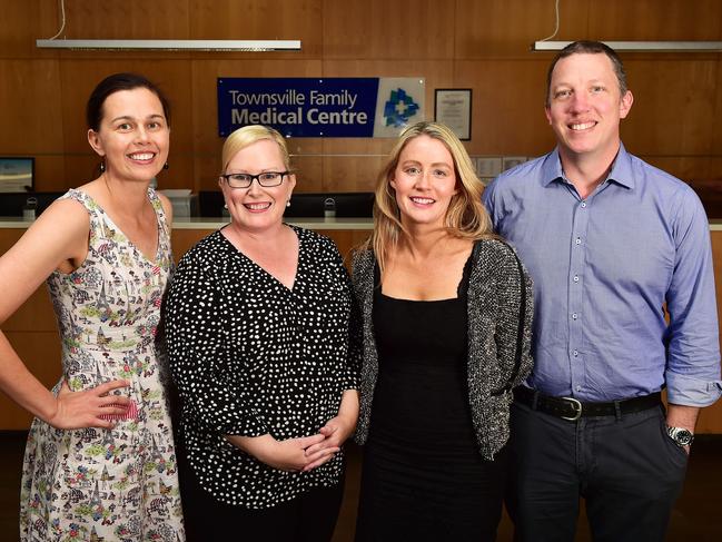Townsville Family Medical Centre Doctors, Dr Emma Lyster, Dr Jody Waters, Dr Kate Walduck and Dr Ben Ponti have been nominated in Townsville's Best Family GP poll. Picture: Shae Beplate.