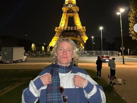 Western Bulldogs player Cody Weightman has been travelling in Europe during the off-season, pictured here in Paris.