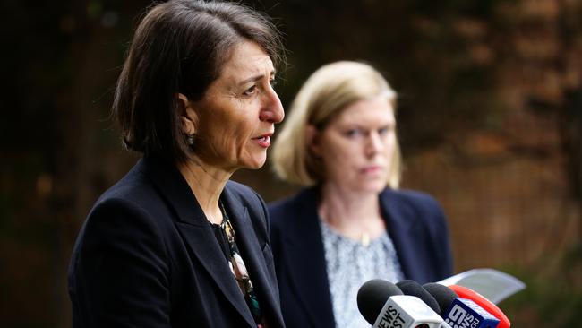 NSW Premier Gladys Berejiklian and the state’s Chief Health Officer Dr Kerry Chant. Picture: NCA NewsWire / Gaye Gerard