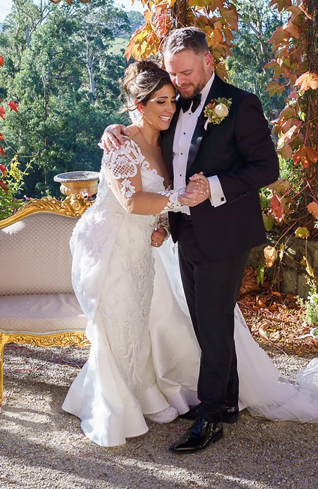 The happy couple on their wedding day. Picture: Supplied
