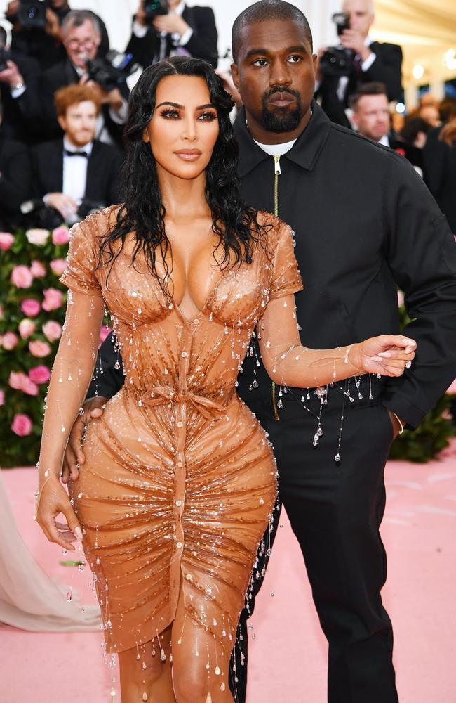 Kim Kardashian West and Kanye West attend The 2019 Met Gala Celebrating Camp: Notes on Fashion. Picture: Dimitrios Kambouris/Getty Images for The Met Museum/Vogue