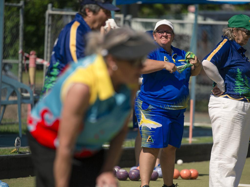 The ladies pairs lawn bowls will be played from 2pm at Broadbeach Bowls Club. Picture: Glenn Campbell