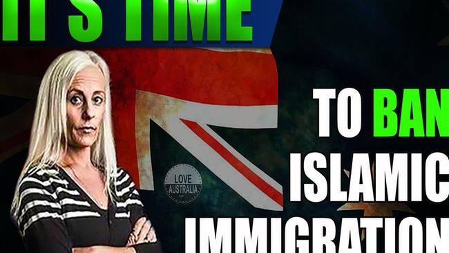 Anti Muslim post on Facebook by Kim Vuga Love Australia or Leave Party.