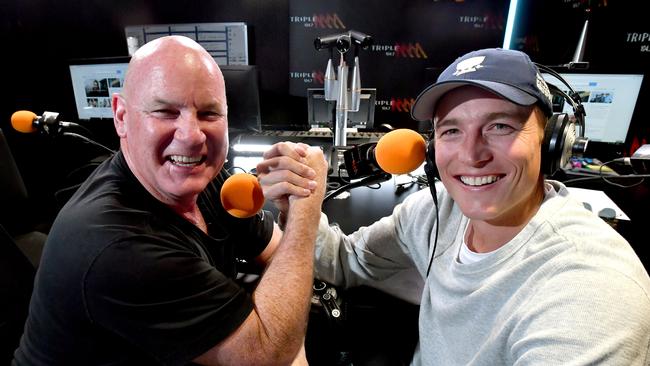 Andrew Jarman with Bernie Vince on Triple M. Picture: Sam Wundke.