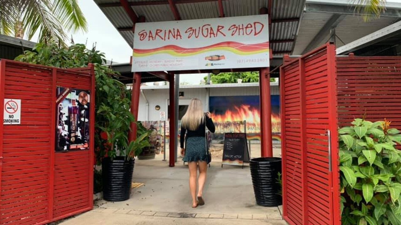 The entrance of the Sarina Sugar Shed, a now iconic tourism facility in the Mackay region.