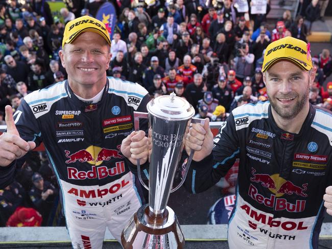 Shane van Gisgergen and Garth Tander win the Repco Supercars Championship, Bathurst, New South Wales, Australia. 9 Oct 2022