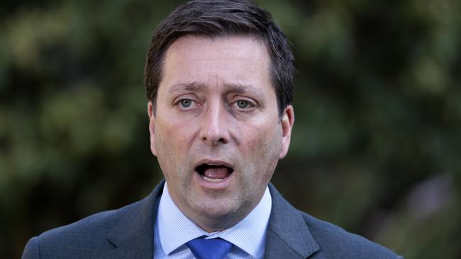 Opposition Leader Matthew Guy says slashing fares will help hardworking families save more. Picture: David Geraghty