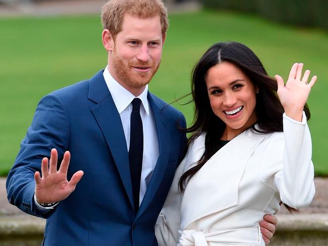 Britain's Prince Harry, left, and Meghan Markle.  Picture:  AP