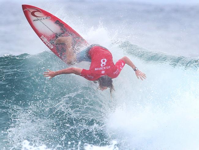 And he’s not a bad surfer either. Picture: Glenn Hampson