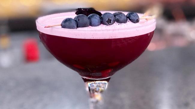 Heritage Lounge’s blueberry cocktail. Picture: Supplied