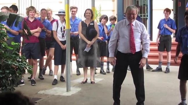 Kevin rudd plays handball