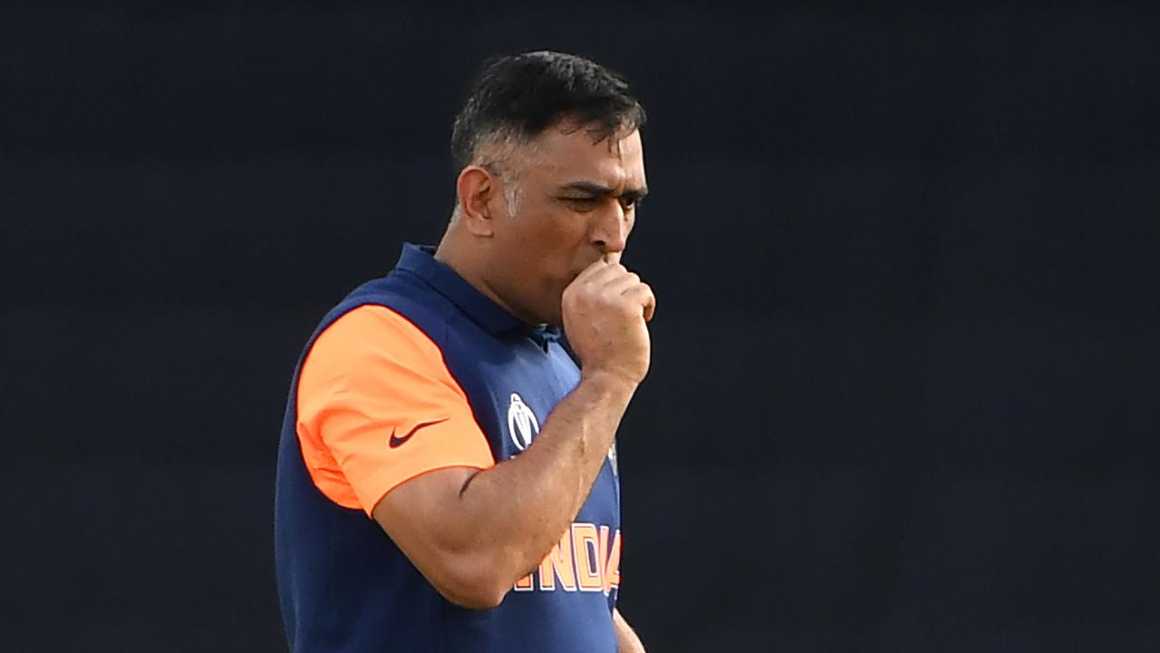 India's Mahendra Singh Dhoni copped a blow to the thumb, but the flood of criticism over his batting performance will probably hurt more. Photo: Phil Ellis.