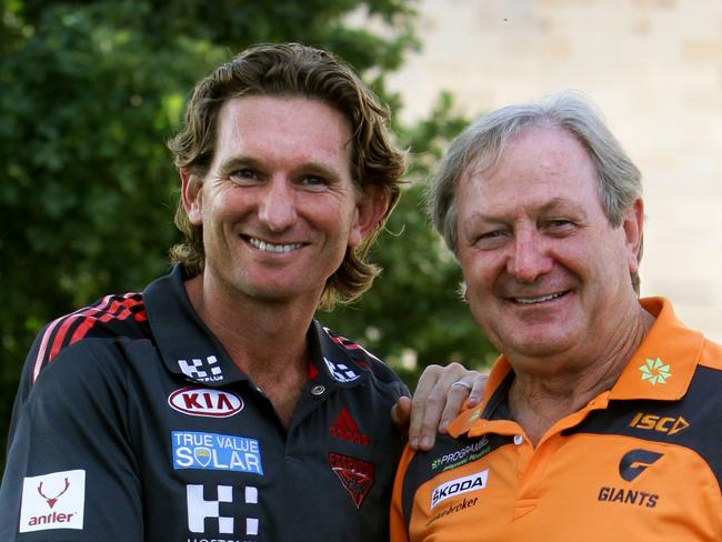 Essendon Coach James Hird and GWS Coach Kevin Sheedy visiting the Australian War Memorial before tomorrow's NAB Cup match at Manuka Oval in Canberra.