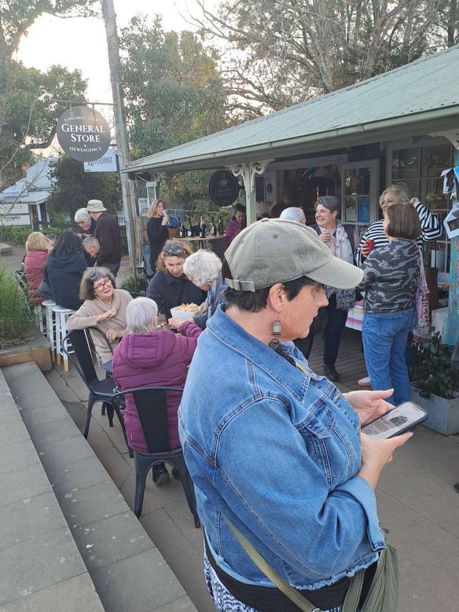 People crammed into the local general store to pay tribute to Skeeter. Picture: Supplied