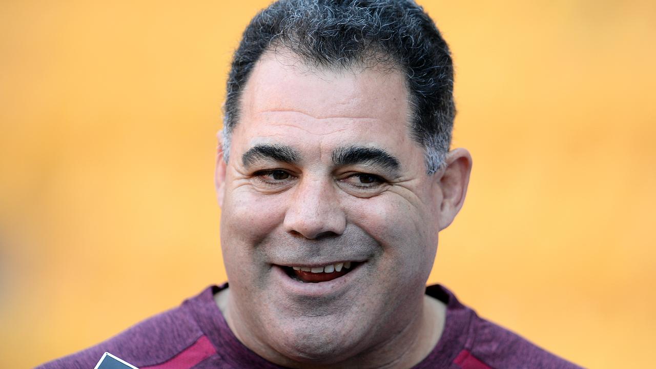 Queensland Maroons coach Mal Meninga speaks to the media during the team's captain's run at Suncorp Stadium in Brisbane, Tuesday, May 27, 2014. The Maroons will clash with the NSW Blues at State of Origin one tomorrow night. (AAP Image/Dan Peled) NO ARCHIVING