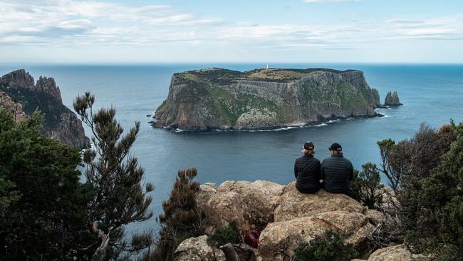 Tasman Island with its remote lighthouse station. Picture: Chris Crerar