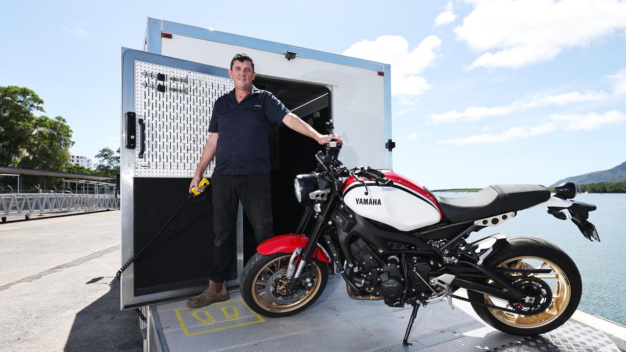 Mechanic Damon Robbins has started his own mobile motorbike servicing and repair business, Black Mountain Motorcycles. Picture: Brendan Radke
