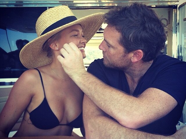 Lara and Sam Worthington. Picture: Lara Bingle/Instagram brianpics