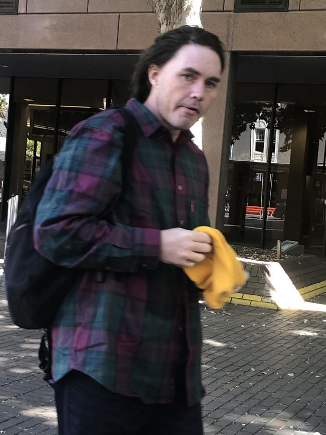 Anthony Bainbridge leaves Parramatta Local Court not far from where he offended.