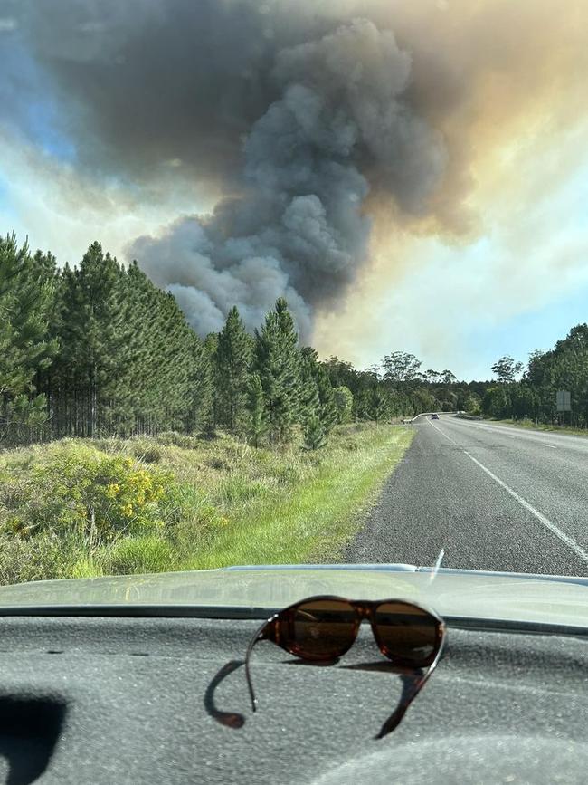 The view from Roys Rd heading towards Beerwah. Credit: Deanna Kelly.