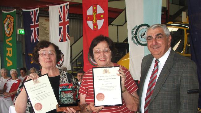 Mary and Emily Betteridge with former Lismore MP Thomas George.