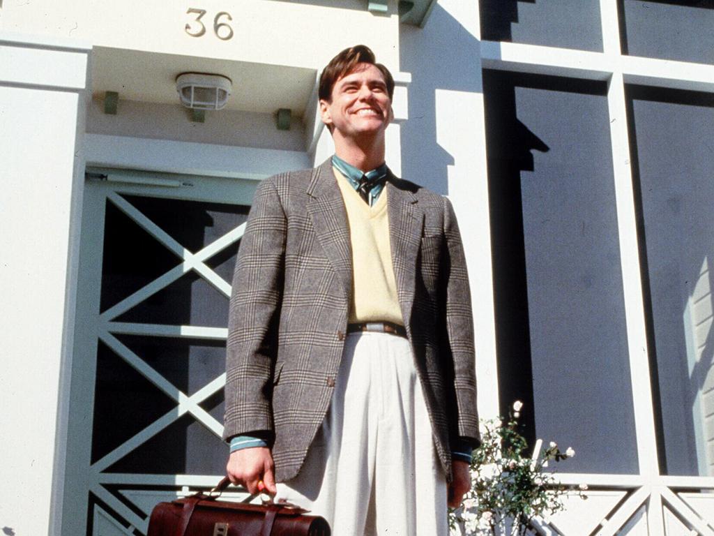 Actor Jim Carrey in a scene from movie <i>The Truman Show.</i>