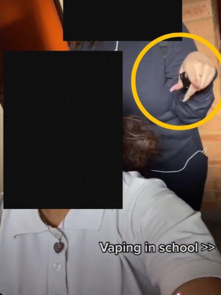 Vaping has become prolific in schools. Picture: TikTok