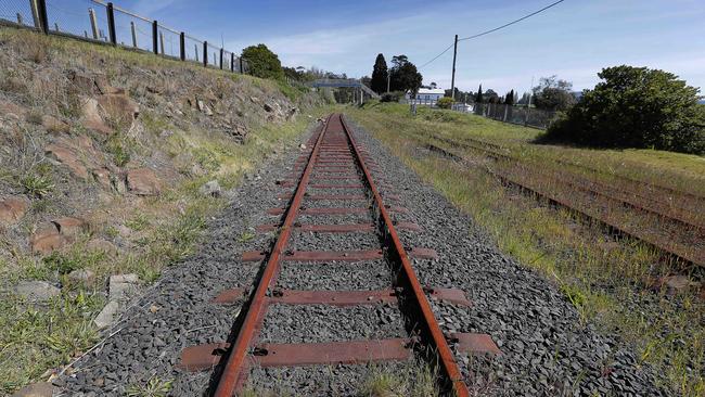 The remaining rail heading north from the regatta grounds. Picture: RICHARD JUPE