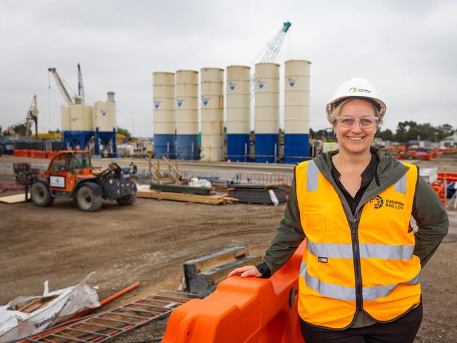 Executive General Manager, Land Planning, Environment &amp; Sustainability Suburban Rail Loop Authority Lissa van Camp on site in Heatherton. Picture: Mark Stewart