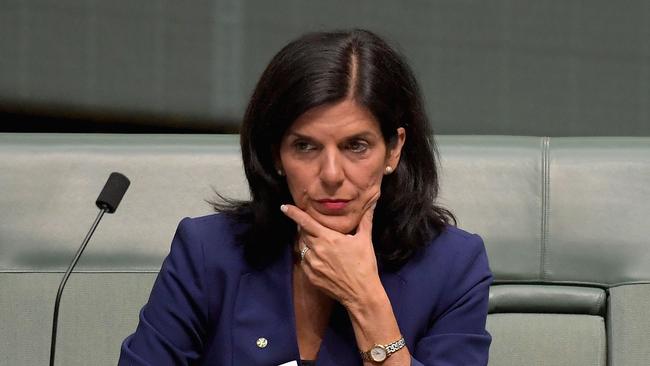 Julia Banks sits on the cross bench. She is considering running against Greg Hunt in the upcoming election. Picture: Tracey Nearmy/Getty Images