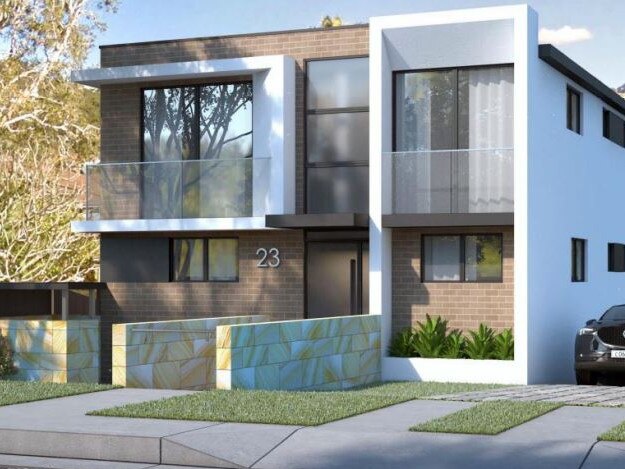 Artists impression of boarding house plans for 23 Ash St Terrigal