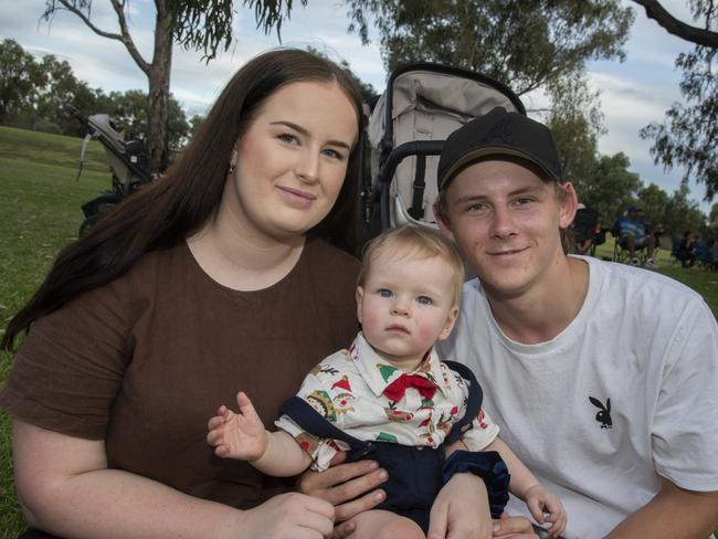 Kaitlyn Hinks, Arlo Van Steenis, Tyler Van Steenis at the 2024 Mildura Christmas Carols. Picture: Noel Fisher