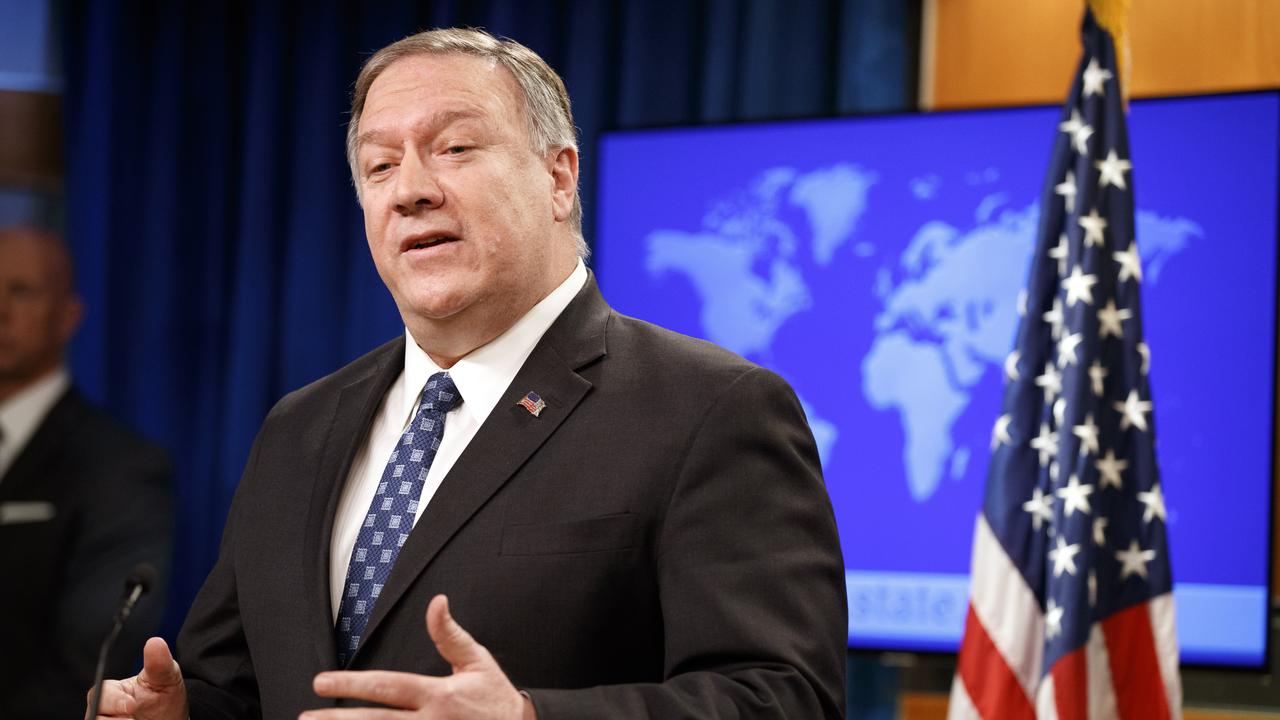 US Secretary of State Mike Pompeo offers condolences to Australia on January 7, 2020, at the State Department in Washington. Picture: AP /Jacquelyn Martin