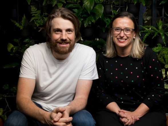 Mike Cannon-Brookes and Brighte founder Katherine McConnell. Source: Supplied.