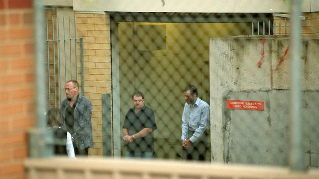 Haydon, right, with Robert Joe Wagner, left, and John Justin Bunting, centre.