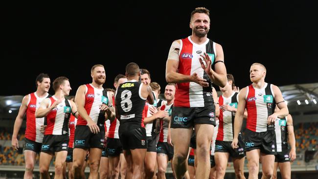 Jarryn Geary and the Saints will play finals for the first time in nine years. Picture: Michael Klein.