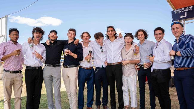 Lefika Kgosiemang, Juan Gregory, Jacob Thomas, Darcy Royce Childs, Finnis Trigwell, Mark Pask, Daniel Gardner, Aubrey Graham, Matteo Materazzo, Nicholas Byrne and Austin Ortis at the 2023 Darwin Cup. Picture: Pema Tamang Pakhrin