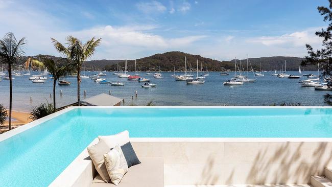 The pool looks out onto the waterfront at Newport.