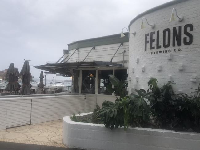 The renamed Manly Wharf Barf which reopened on October 18, 2024, as Felons Brewing Co. Picture: Supplied