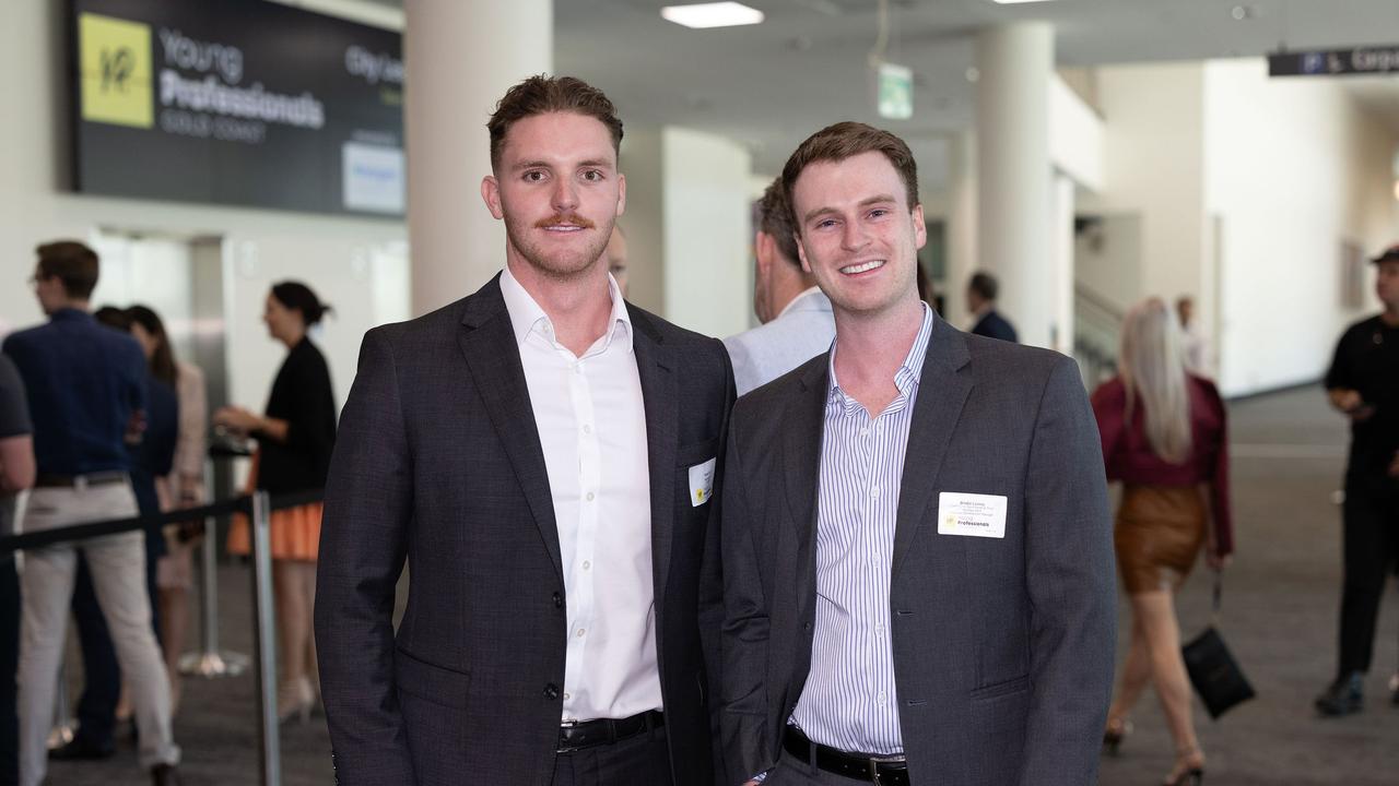 Keegan Gill, Brodie Lunney at the YP Gold Coast City Leaders Forum, 2023. Picture: Celeste Humphrey