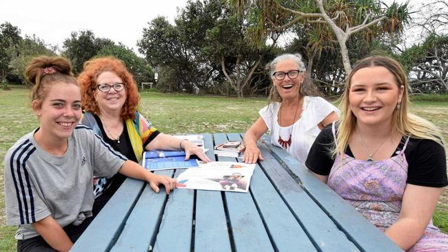 NEW PROGRAM: Bree Edwards, Julez Vincent Amala Aldridge and Emma Farrell are excited about the new youth program. Picture: Josie Thacker 