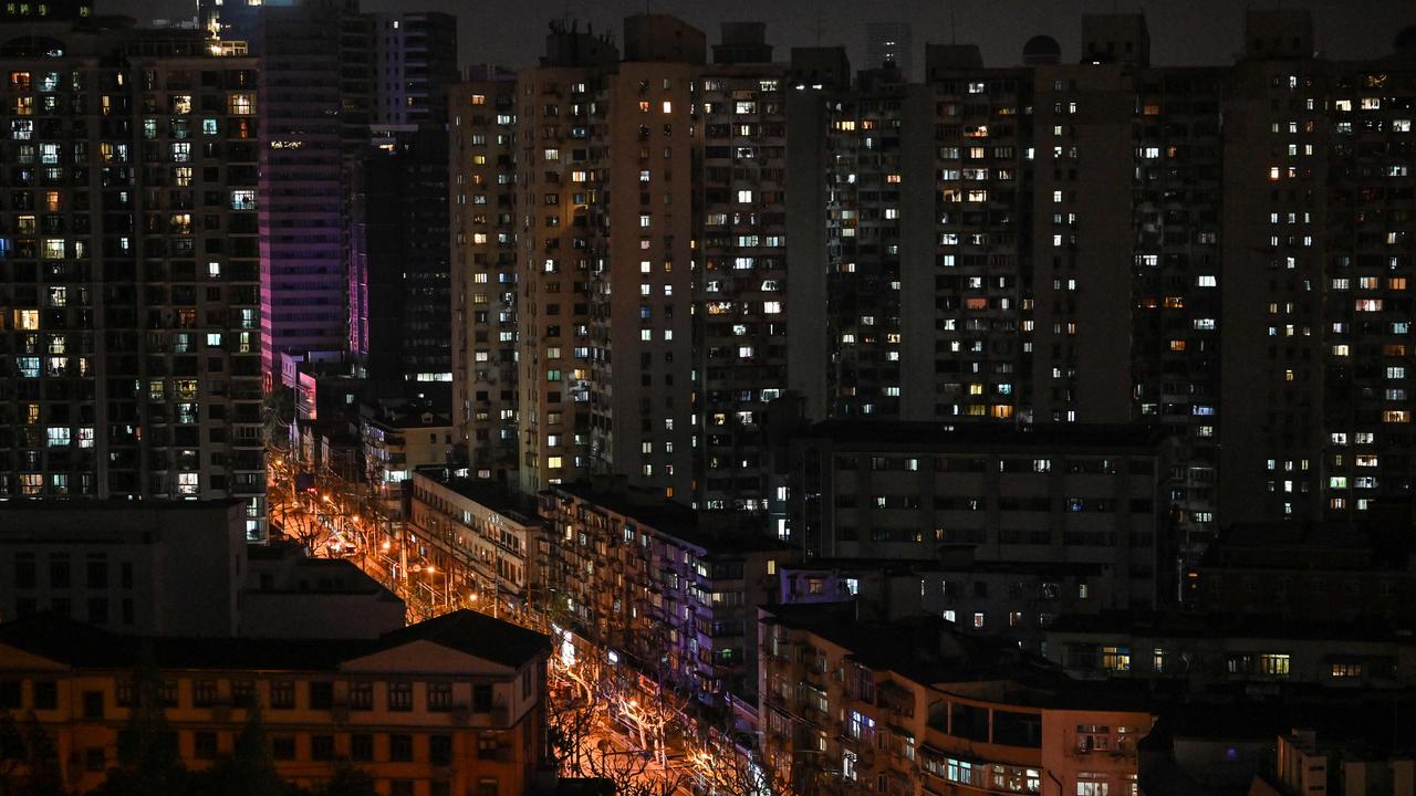 Covid-19 lockdown in the Jing’an district in Shanghai on April 9, 2022. Picture: Hector Retamal/AFP