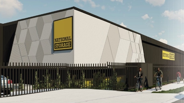 Artist impression of a National Storage facility planned for the former site of the Gold Coast Bulletin at 385 Southport Nerang Road, Molendinar. Picture: Supplied