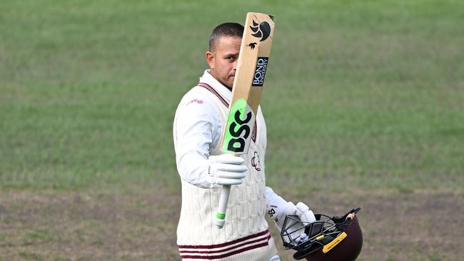 Usman Khawaja is reaffirming his position as Australia’s best opener at every opportunity. (Photo by Steve Bell/Getty Images)