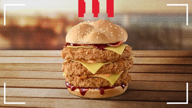 KFC's Triple Stacker. Picture: Supplied