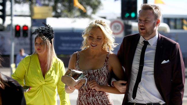 Racegoers leave Royal Randwick racecourse after the Melbourne Cup race meet. Picture: Toby Zerna