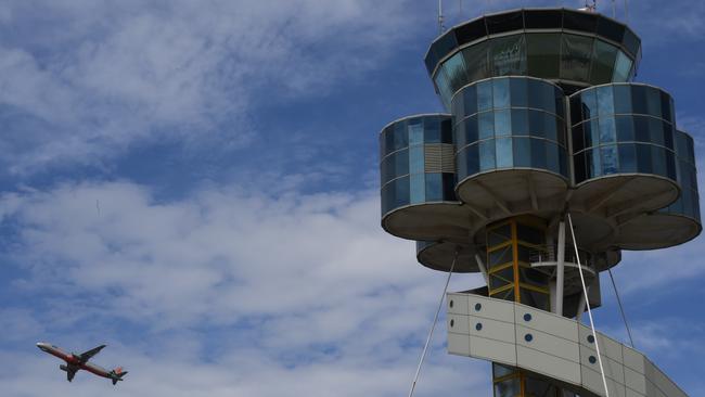 The control tower at Sydney Airport. Picture: AAP/Peter Rae