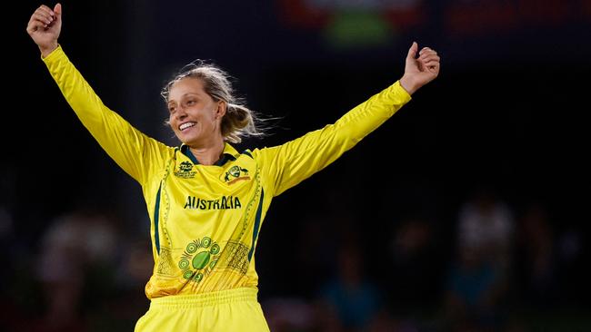 Australia's Ashleigh Gardner has reflected on her mammoth WPL payday. Picture: Marco Longari / AFP