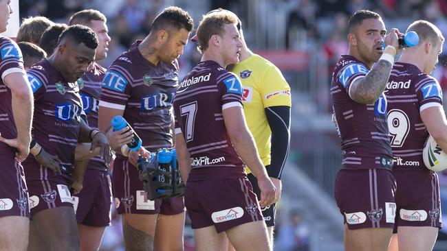 The Sea Eagles’ title hopes took a big hit.