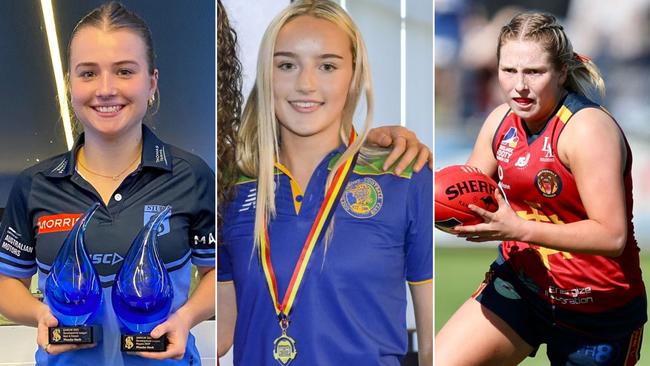 Phoebe Neck, Amalie Innes and Elle Lineage are among the top local SA women's footy young guns of 2025.